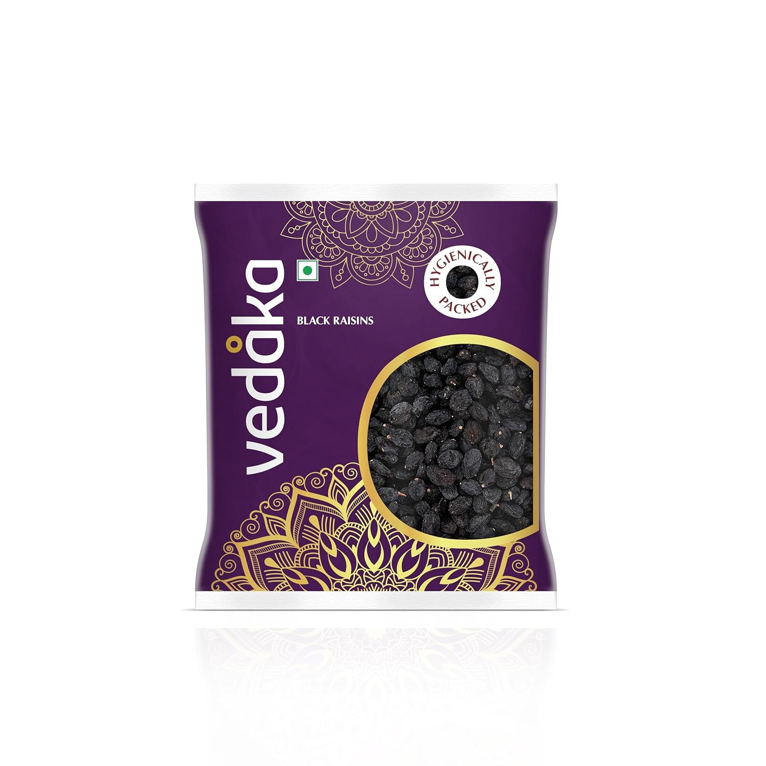 Vedaka Black Raisins | Seedless | 500 G | Premium Kali Kishmish | Kali Draksh | Dry Fruits | Flavourful & Delicious Snack | Source Of Potassium & Dietary Fibre | Ambient Temperature
